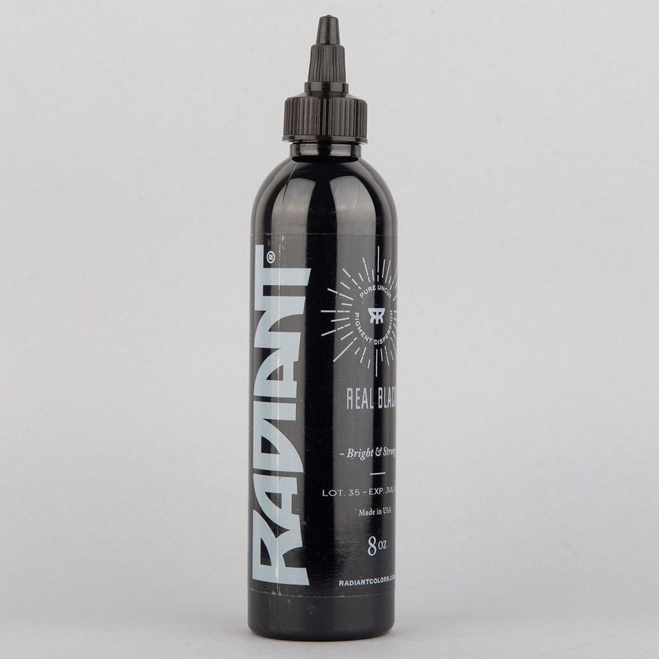 Radiant Colors - Real Black Tattoo Outlining Ink 8oz 