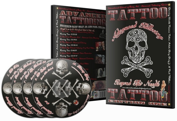 12 Hour Professional ADVANCED Tattoo Course 10 Videos on 4 DVD