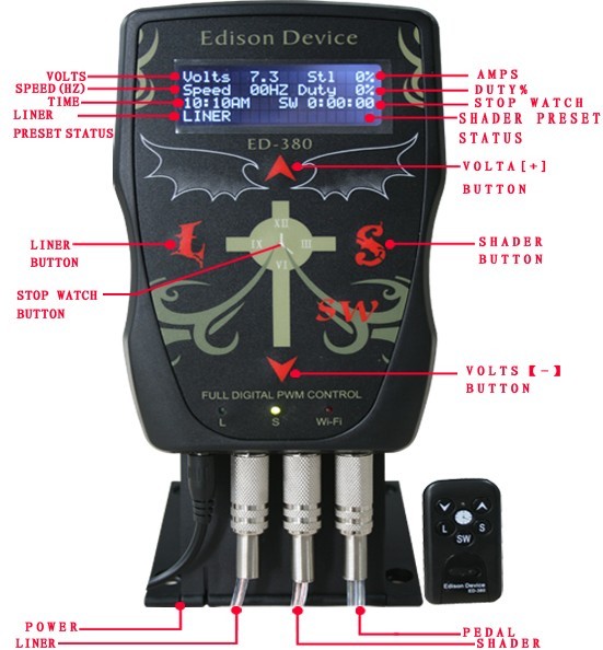 Edison Device Power Supply ED-380 / Dual Power Supply / Remote Control