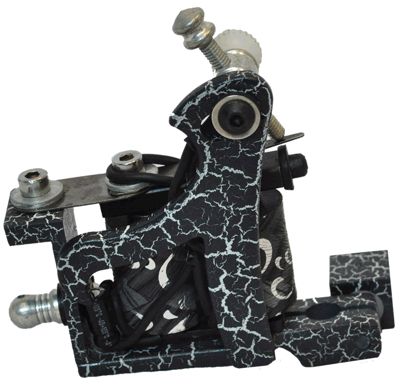 Lightning Black Silicone and Stainless Finish Liner Tattoo Machine (H1-2)