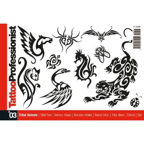 Tattoo Professional Series #3 Tattoo Book on TRIBAL ANIMALS Illustration Flash Book