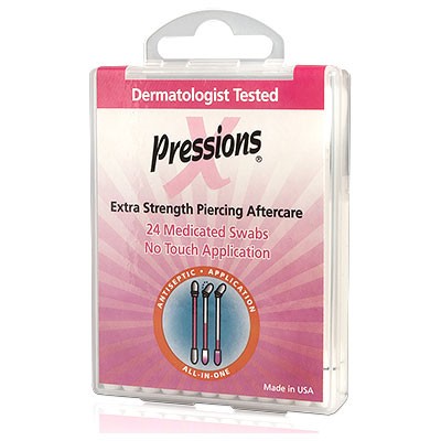 Tattoo Goo X-Pressions Medicated Swabs Extra Strength Piercing Aftercare - 24 Pack