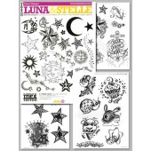 Tattoo Luna & Stelle - Moon and Stars Illustration Flash Book